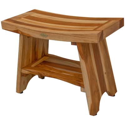 EcoDecors 24 inch, Teak Shower Bench, Teak Bench for Shower, Teak Bench, Shower Teak Bench, Teak Shower Stool, Teak Wood Shower