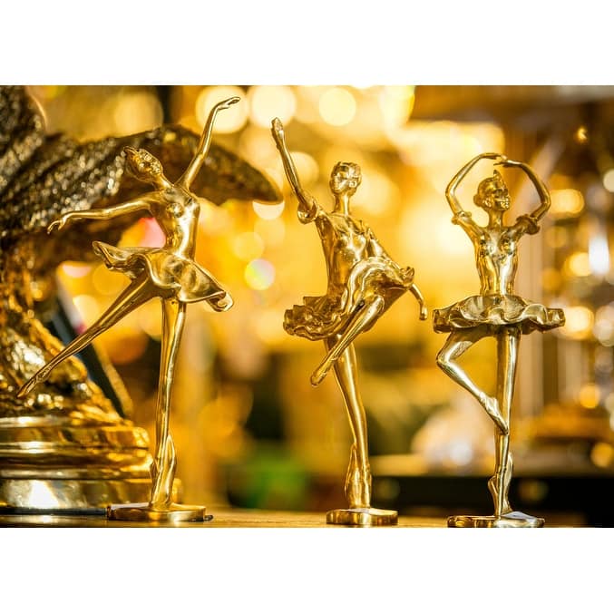 Vintage Brass Ballerina Handmade Sculpture Ballerina set of 3