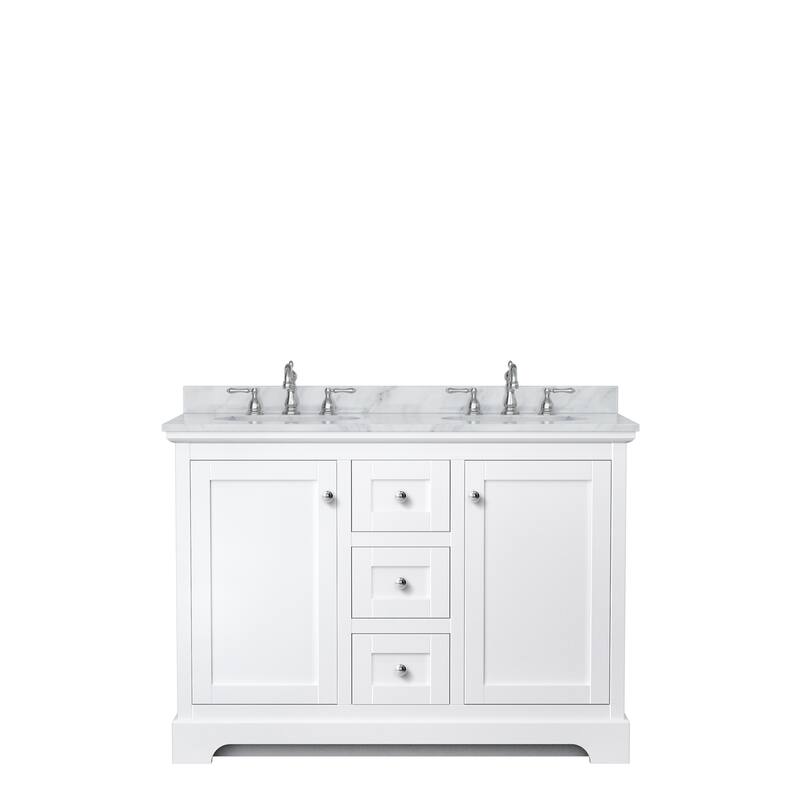 Avery 48-Inch Double Vanity Set with Oval Sinks, No Mirror