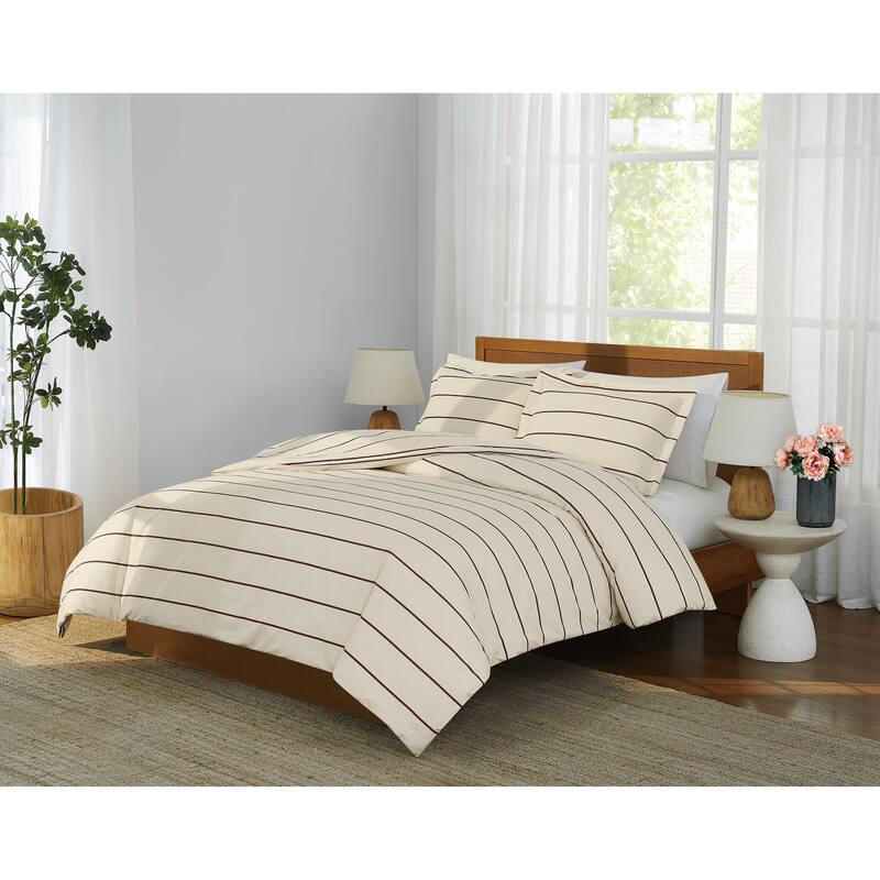 Brooklyn Loom Hayward Stripe 3 Piece Comforter Set