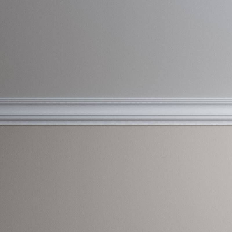 4"H x 4"P x 5 1/2"F x 96"L Frisco Crown Moulding - 1-Pack