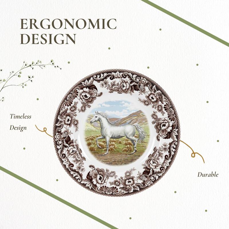 Spode Woodland Horse Motif Salad Plate - 8x8