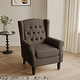 preview thumbnail 18 of 76, Button-Tufted Accent Chair Wingback Armchair - 38"H