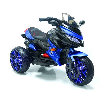 Kids Motorcycle Ride-On Motorcycle 3-Wheels Battery Powered Motorbike Rechargeable 12 V kids ride on toy with PU seat