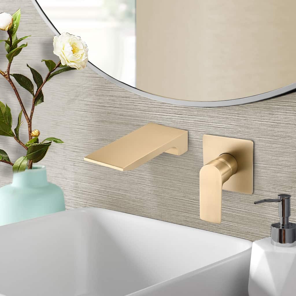 Topcraft Wall Mount Single Handle Waterfall Bathroom Faucet