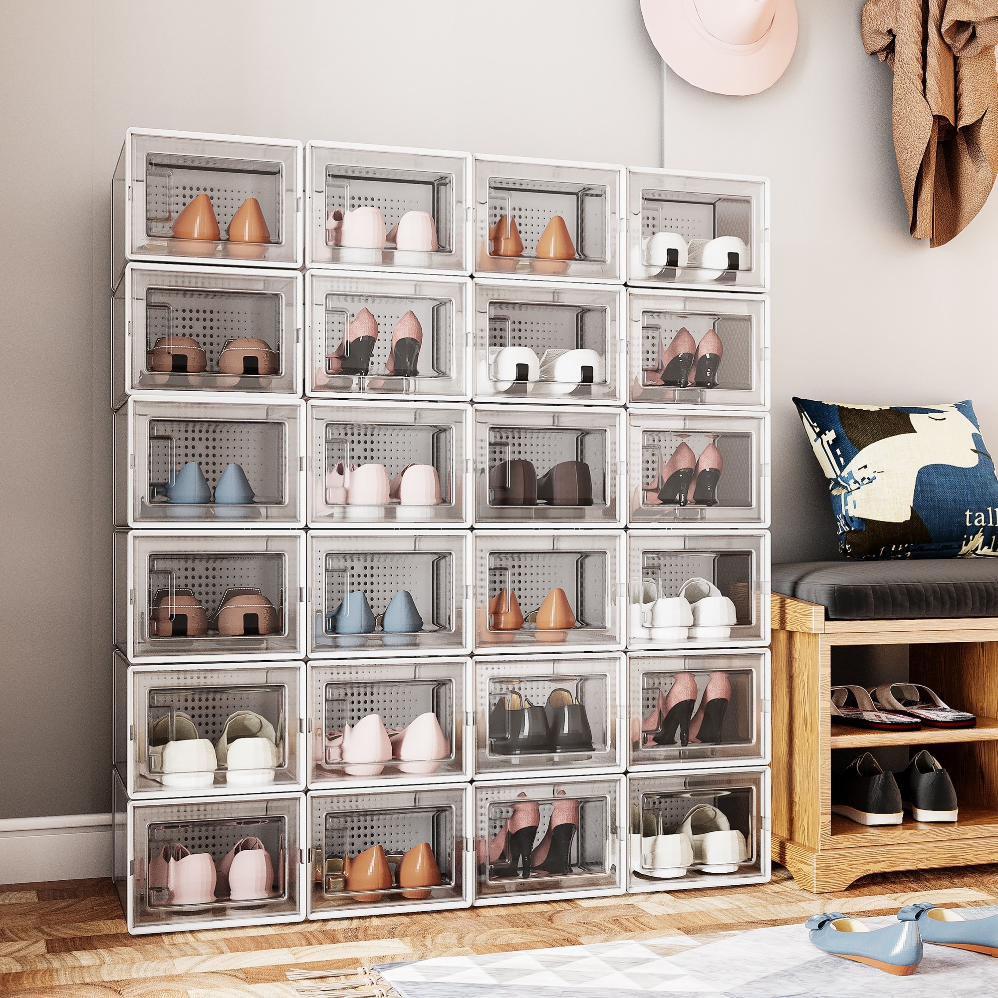 Bed bath and online beyond clear shoe boxes