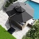 preview thumbnail 3 of 42, Crestlive Products 12ft Round Double Top Cantilever Patio Umbrella with 7-position Adjustment