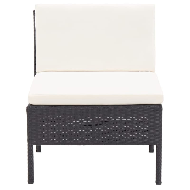 vidaXL Patio Furniture Set 8 Piece Sectional Sofa with Coffee Table Rattan - 23.6" x 23.6" x 13.8"