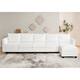 Option Bright White,5-Seater with ottoman