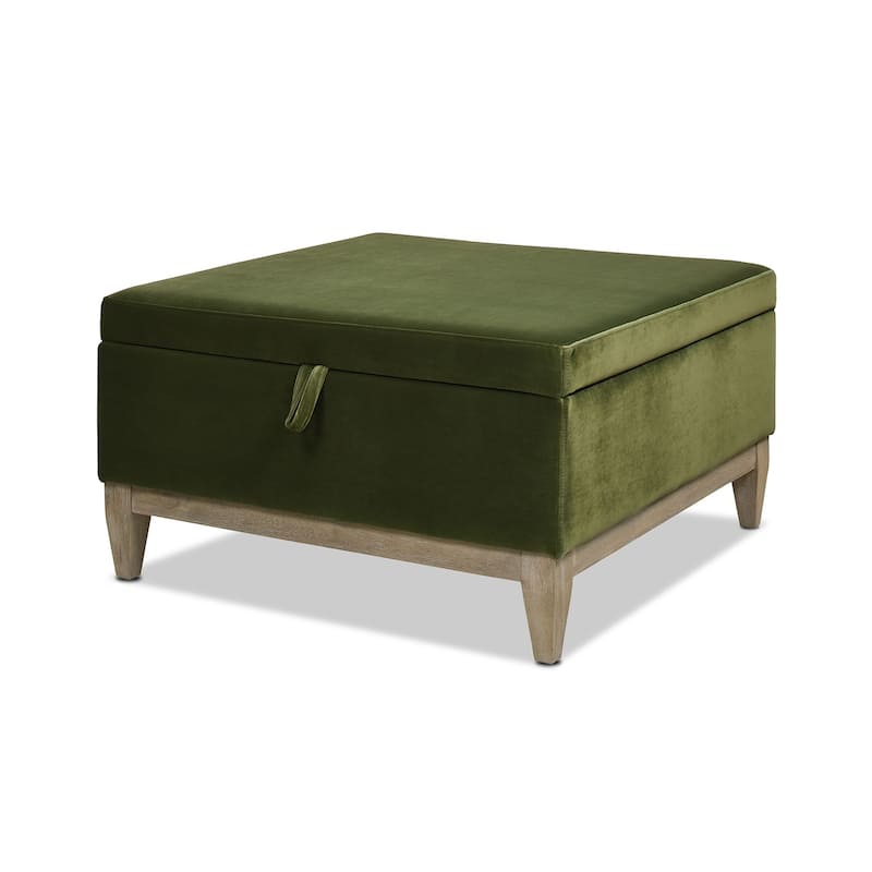 Knox 35" Modern Farmhouse Storage Cocktail Ottoman