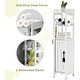 preview thumbnail 30 of 28, Slim Bathroom Cabinet Small Bathroom Storage Corner Floor Cabinet with Magnetic Doors and Shelves Toilet Paper Holder