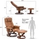 preview thumbnail 18 of 40, Mcombo Swiveling Recliner Chair with Wood Base and Ottoman