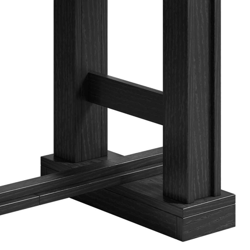 Moasis 70" Farmhouse Dining Table for 6-10 People - Black