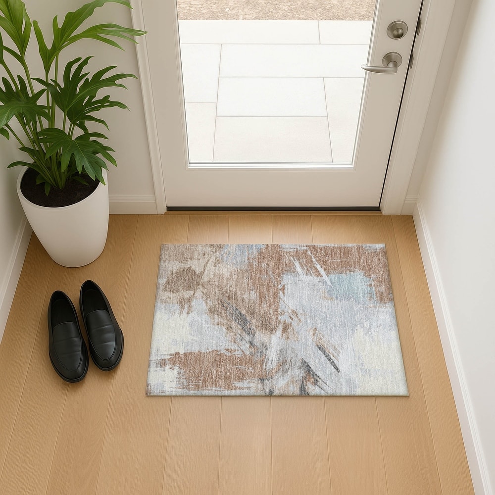 Premium Washable Super Soft Modern Brushstrokes Mayfield Rug