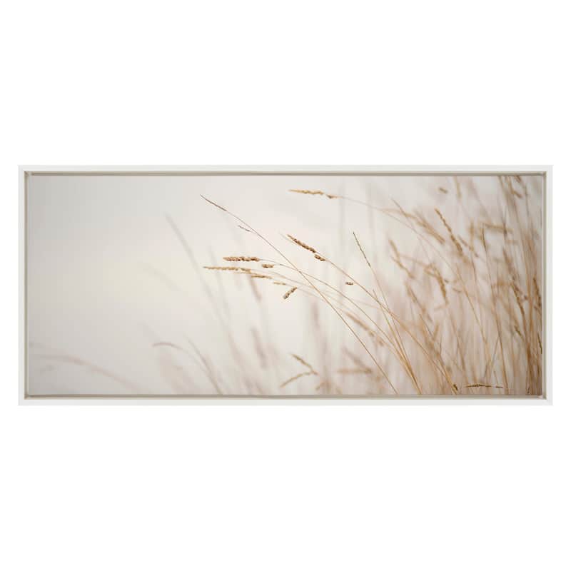 Kate and Laurel Sylvie Marsh Grass No 1 Framed Canvas by Crystal Lynn Collins