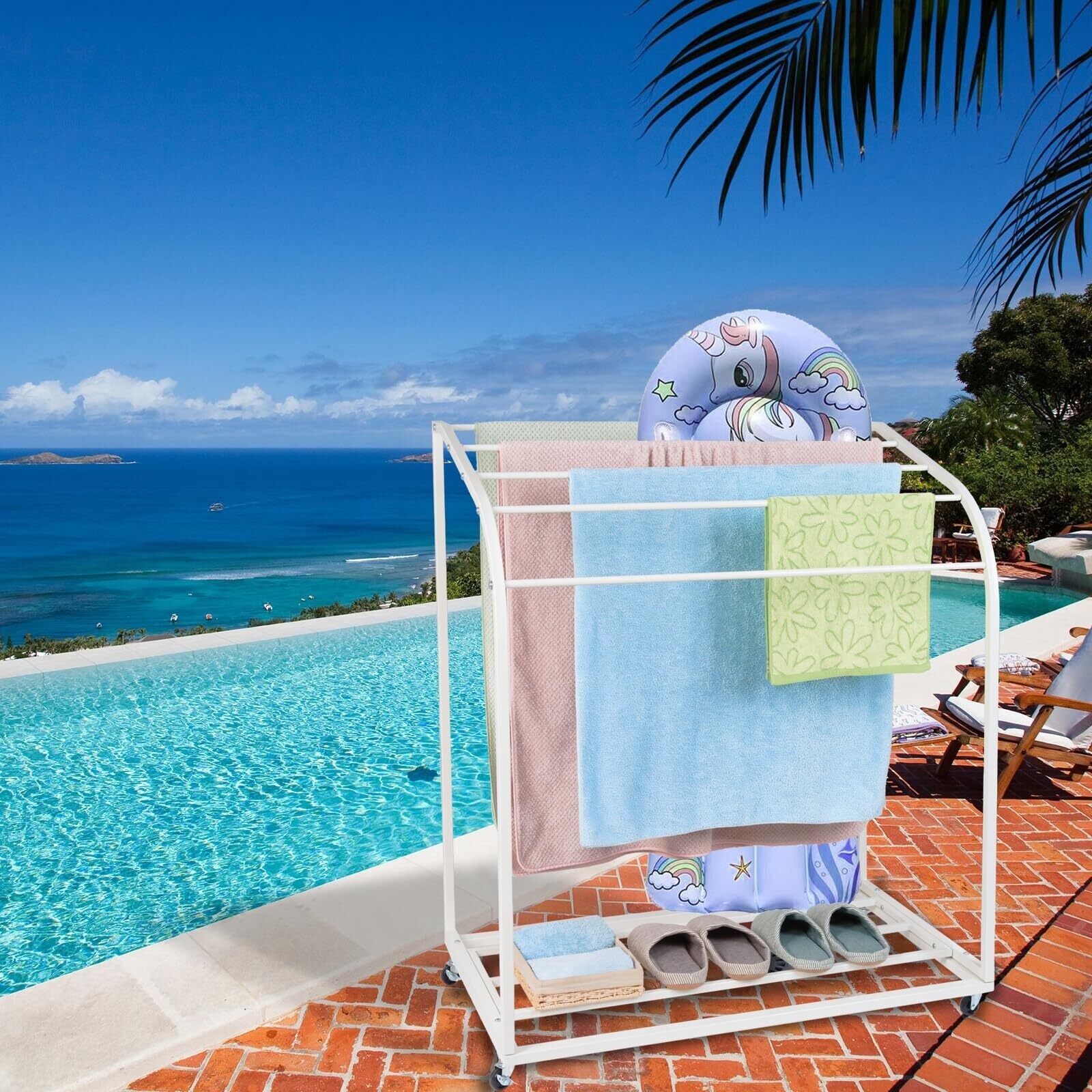 Pool towel rack bed bath and beyond outlet