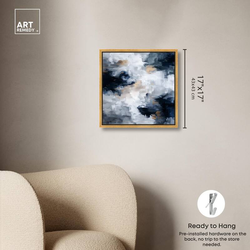Midnight and Ivory II Canvas by Art Remedy