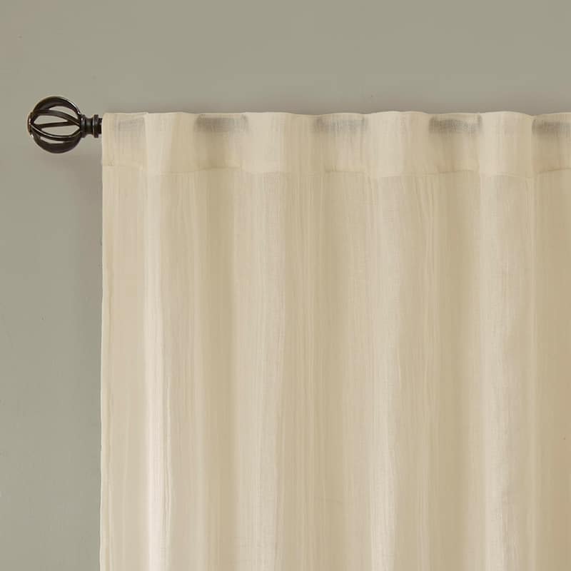 Solid Crushed Curtain Panel Pair(2 Pcs Window Panels)
