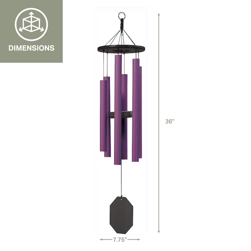 OUTDOOR LEISURE PRODUCTS Model 107MP Wind Chime made with powder coated Aluminum tubes