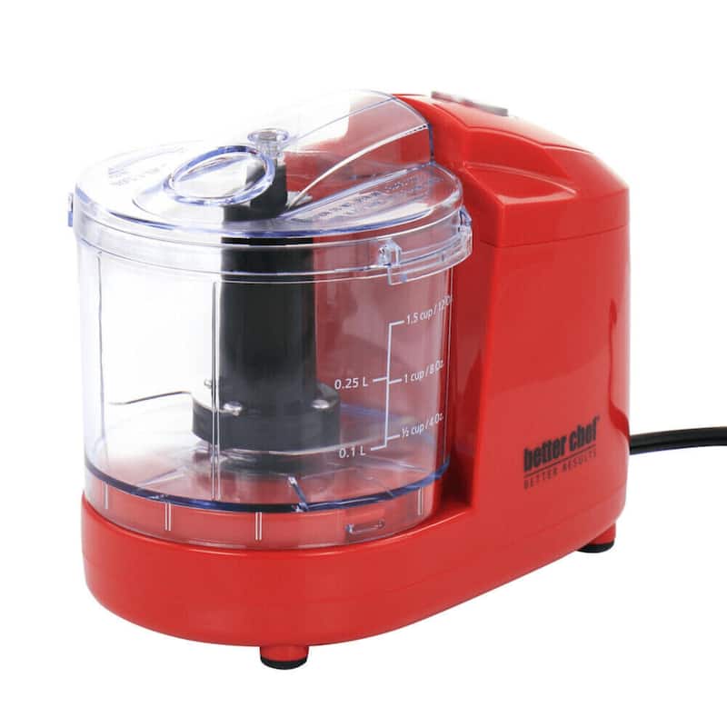Better Chef 1.5-Cup Mini Chopper Food Processor - Red