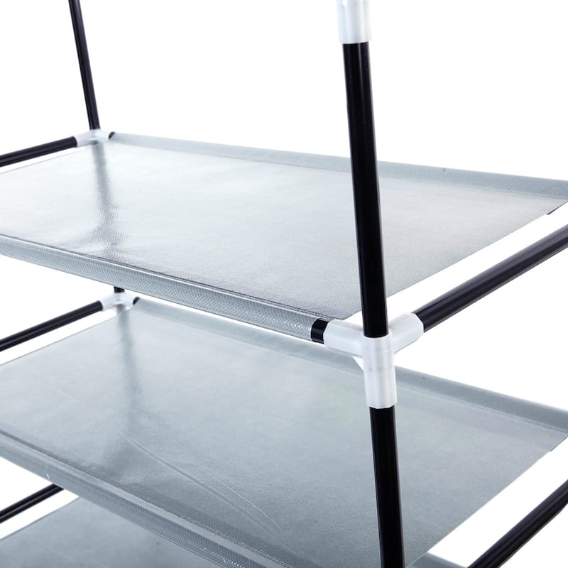 10 Tier Portable Shoe Rack Shelf Storage Closet Organizer Cabinet with Cover