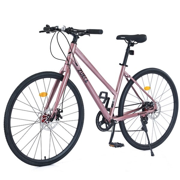 7 Speed Hybrid bike Disc Brake 700C Road Bike - Bed Bath & Beyond