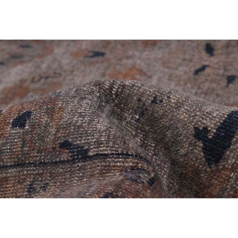ECARPETGALLERY Hand-knotted Vibrance Grey Wool Rug - 6'0 x 8'8
