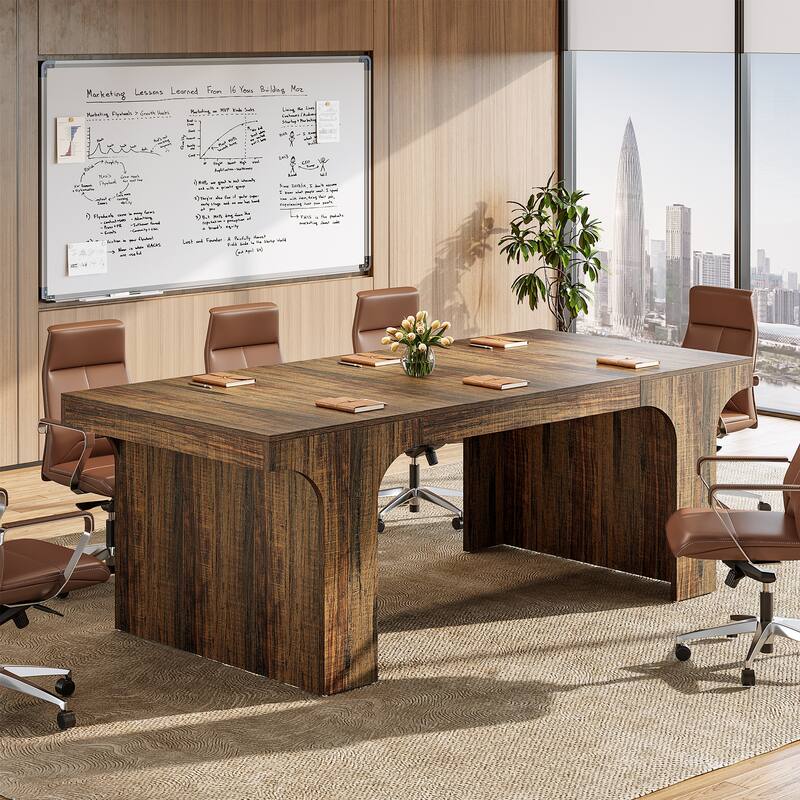 Large Executive Conference Table, Office Meeting Table, Boardroom Computer Writing Desk Workstation Accent Table