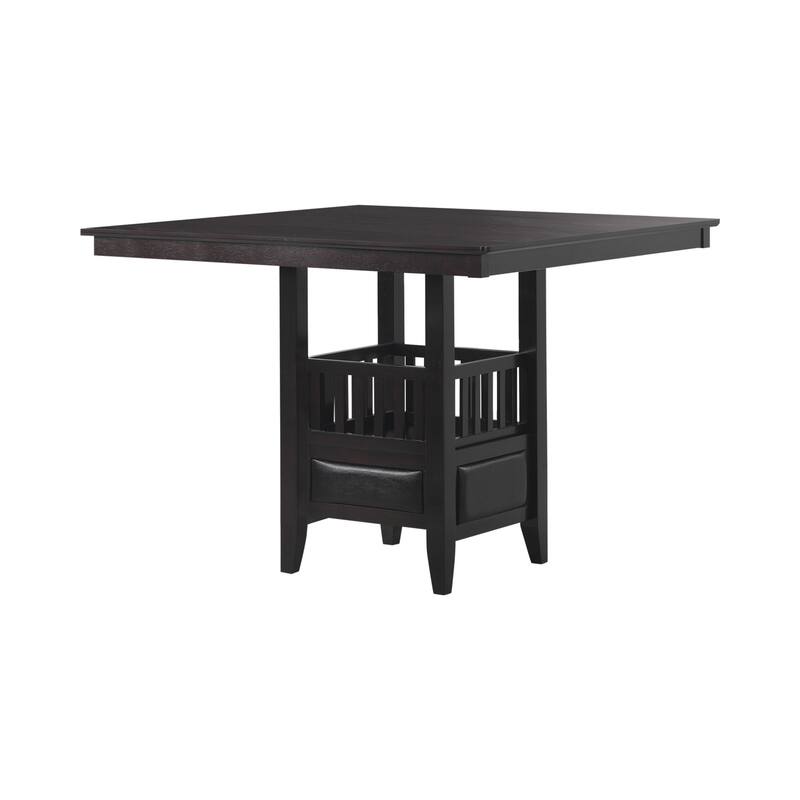 Finley Espresso and Black 7-piece Square Counter Height Dining Set