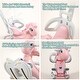 preview thumbnail 4 of 18, Rocking Horse for Toddlers Backrest and Balance Board for Baby Girl and Boy - 26.77"L * 11.81"W * 27.56"H