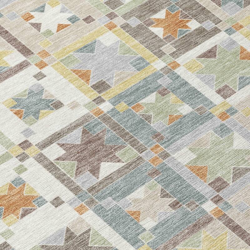 Machine Washable Indoor/ Outdoor Global Goddard Chantille Rug