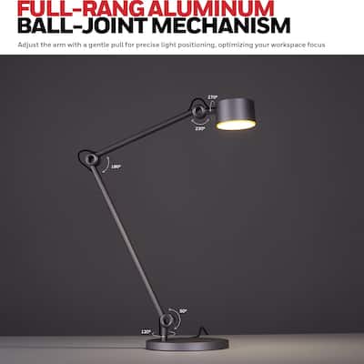 Honeywell LED Architectural Home Office Lighting Desk Lamp 4000K Dimmable Swing Arm Eye Protectors
