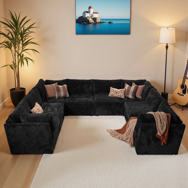 OVIOS Art-Style Deep-Seat Sofa