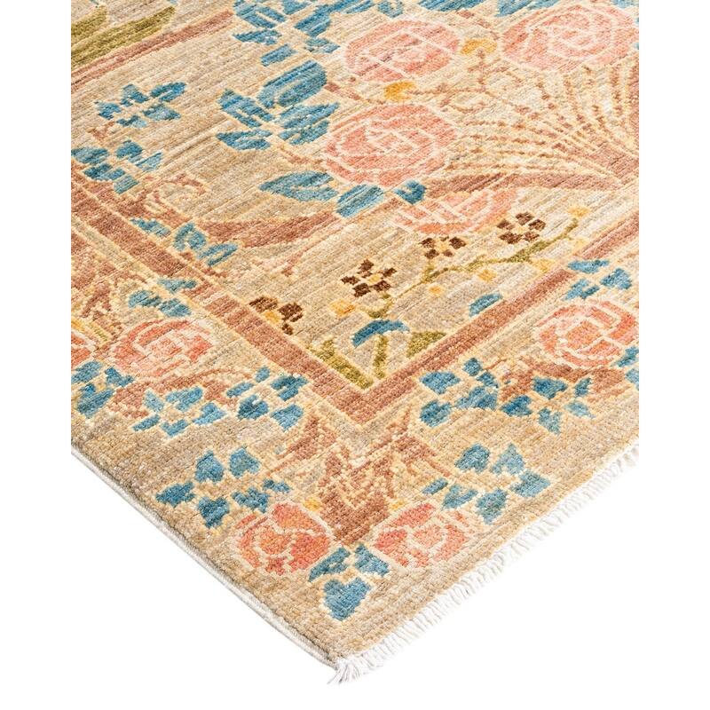 Contemporary Overdyed Wool Hand Knotted Runner - 2' 8" x 10' 0"