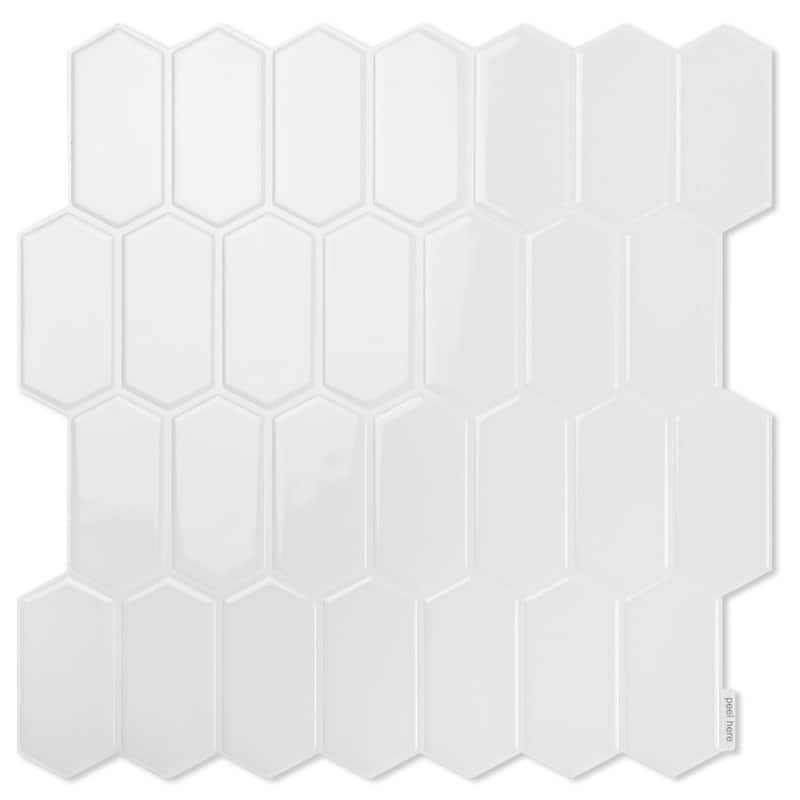 Art3d 10pcs Peel and Stick Backsplash Thickened Wall Tiles, 12''x12'', Cover 10 Sq.Ft.
