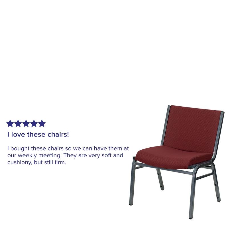 Big & Tall 1000 lb. Rated Fabric Stack Chair - 23.5"D x 24.25"W x 31.25"H