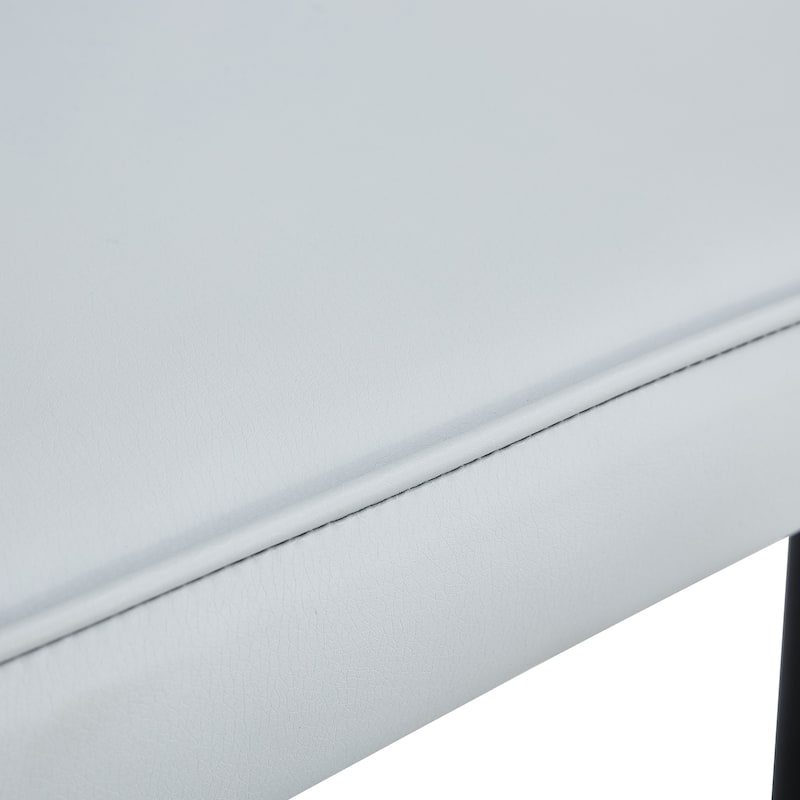 Dining Table Set for 6, Rectangular Dining Room Table Set for 6, Kitchen Table and 6 PU Chairs, 64" Wood Table Set with Textured