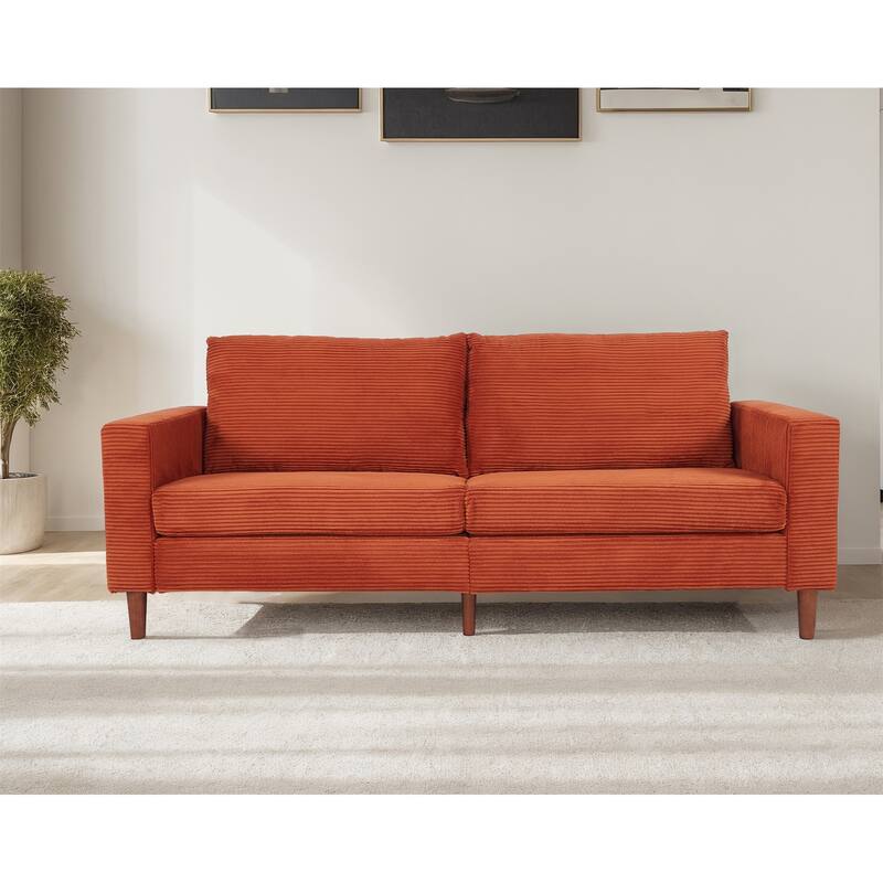 82 Inch Sofa, Comfy Sofa Couch Extra Deep Seats, Corduroy Couch for Living Room Loveseat Removable Sofa Cover Cushions