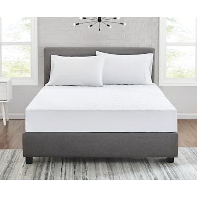 Truly Calm Silver Cool Antimicrobial Mattress Pad - White