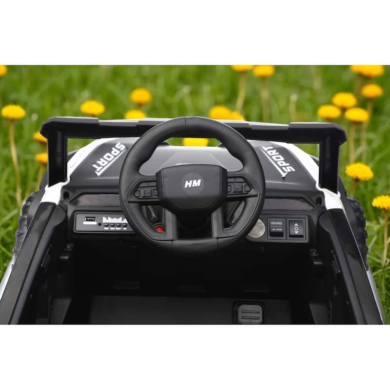 12V Kids Electric Ride On UTV Car with Remote Control, Battery Powered Toy Vehicle with Seat Belt & LED Lights, Ages 3-6