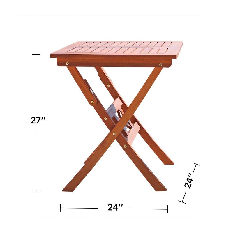 Reddish Brown Folding Bistro Table