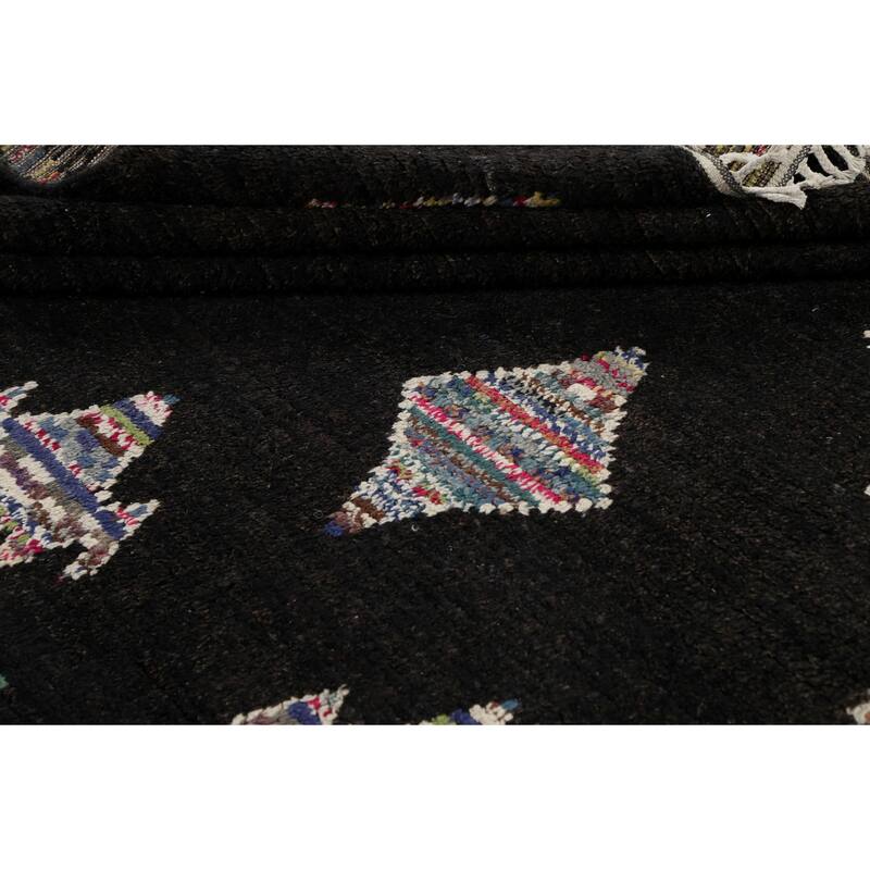 Geometric Moroccan Oriental Dining Room Area Rug Wool Hand-knotted - 8'9" x 11'9"