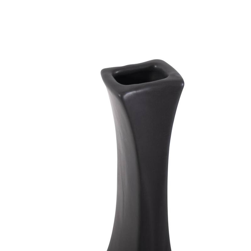 Allan Andrews Tapered Matte Black Ceramic Onion Vase Collection