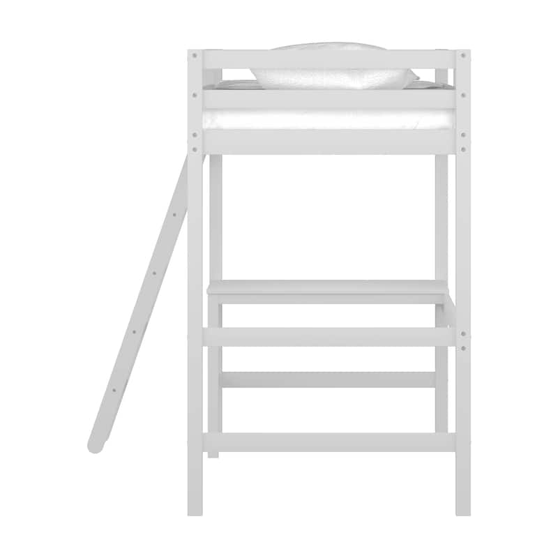 Hillsdale Caspian Wood Twin Loft Bed with Desk