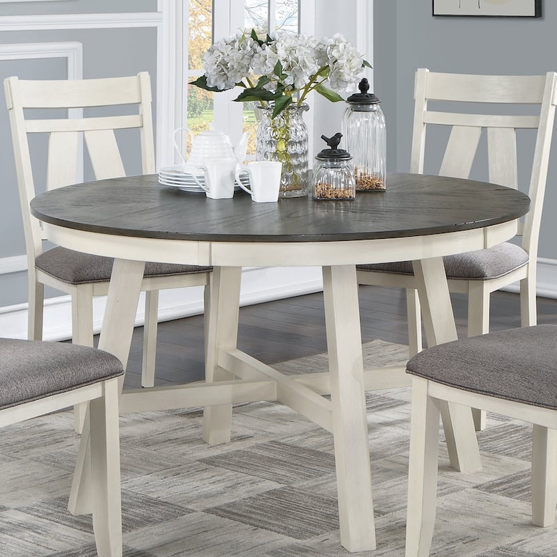 Round Dining Table with X-Cross Base