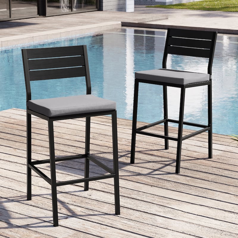 Outdoor Barstool Counter Height Bar Stools with Cushion - see picture
