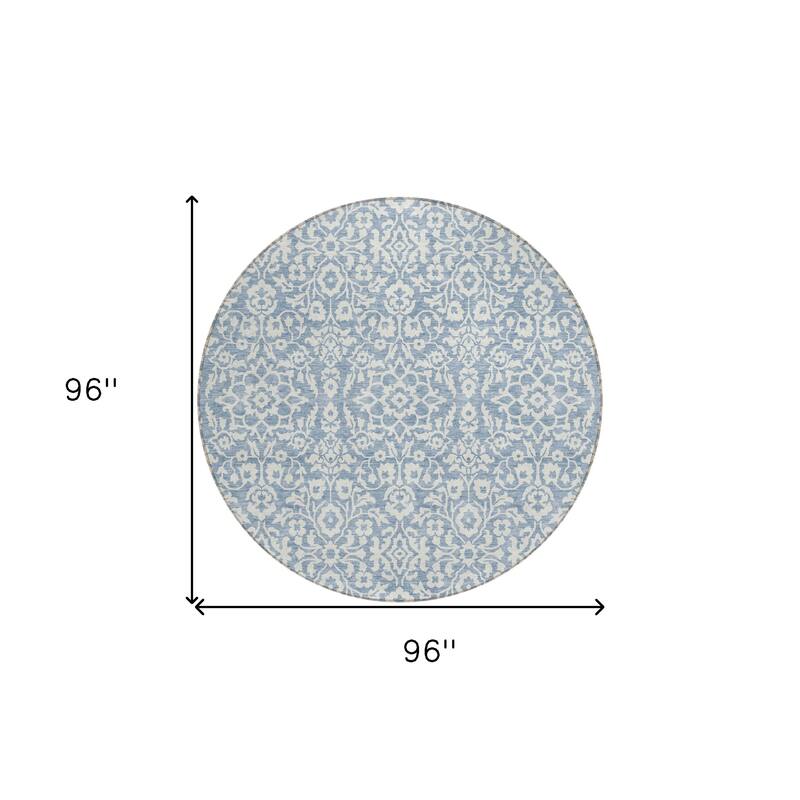 HomeRoots Damask Traditional Rectangle Outdoor Rug