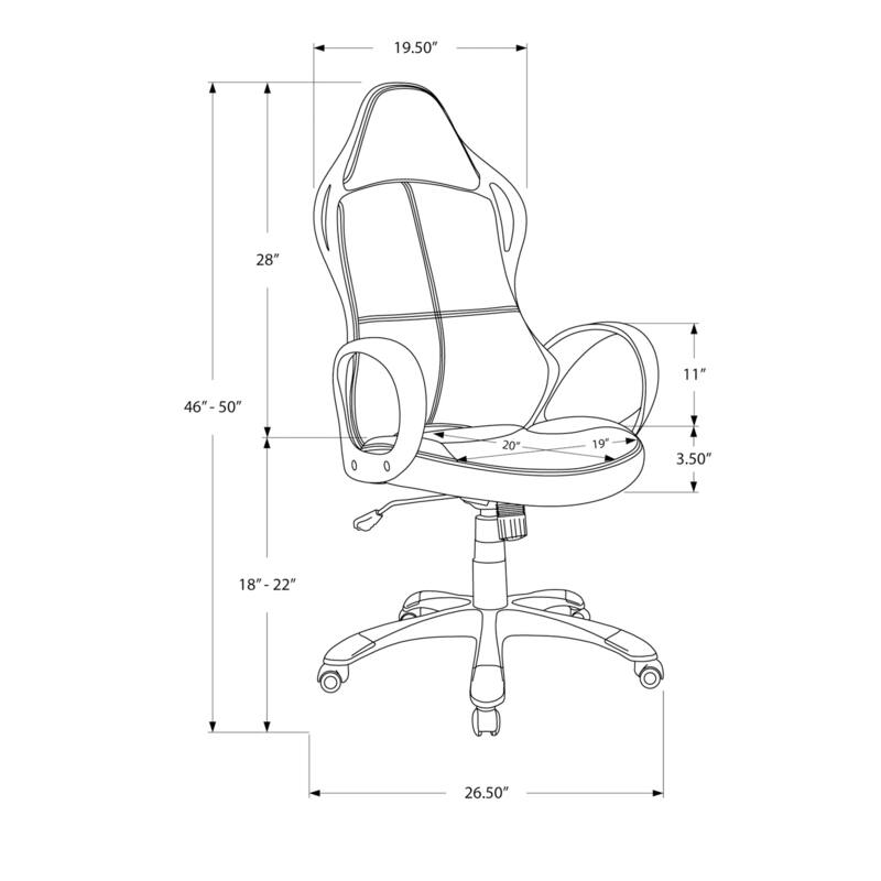 Polyester Gaming Office Chair with Adjustable Height and 360° Swivel