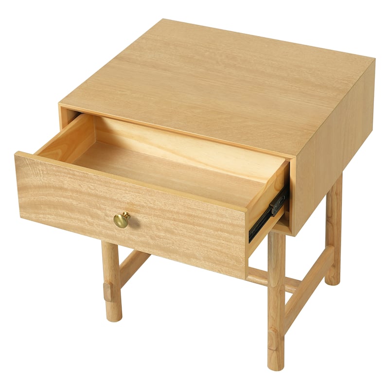 Christopher Knight Home - Mid-Century Mordern Wooden Nightstand with Single Storage Drawer