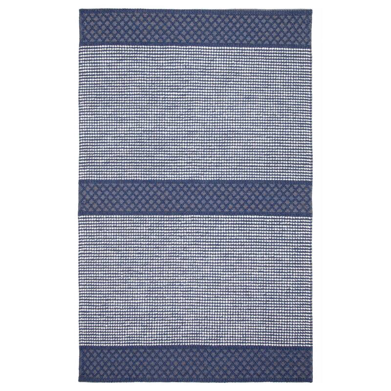ECARPETGALLERY Braid weave Sienna Dark Navy Wool Rug - 5'0 x 8'0 - Navy - 5'0 x 8'0